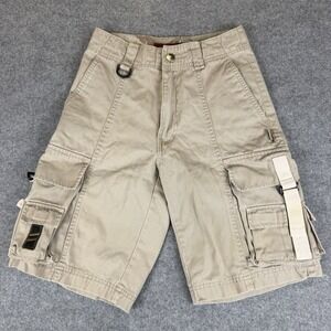 Vintage Nesi A.G. Cargo Shorts Size 8 Beige Cotton Y2K Gorpcore Skate Tactical